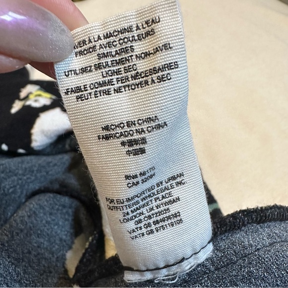 FREE PEOPLE Black All Yours Floral A-Line Mini Dress - Size:8 - Picture 8 of 12